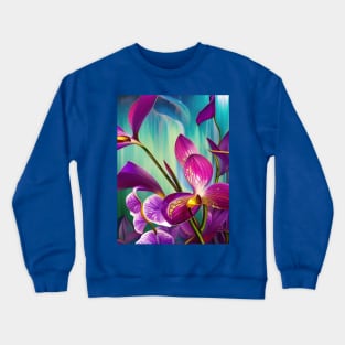 Purple Orchids Crewneck Sweatshirt